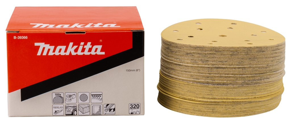 Makita Accessories B-39366 Brusilni disk K320 150 mm rumen 100 kosov