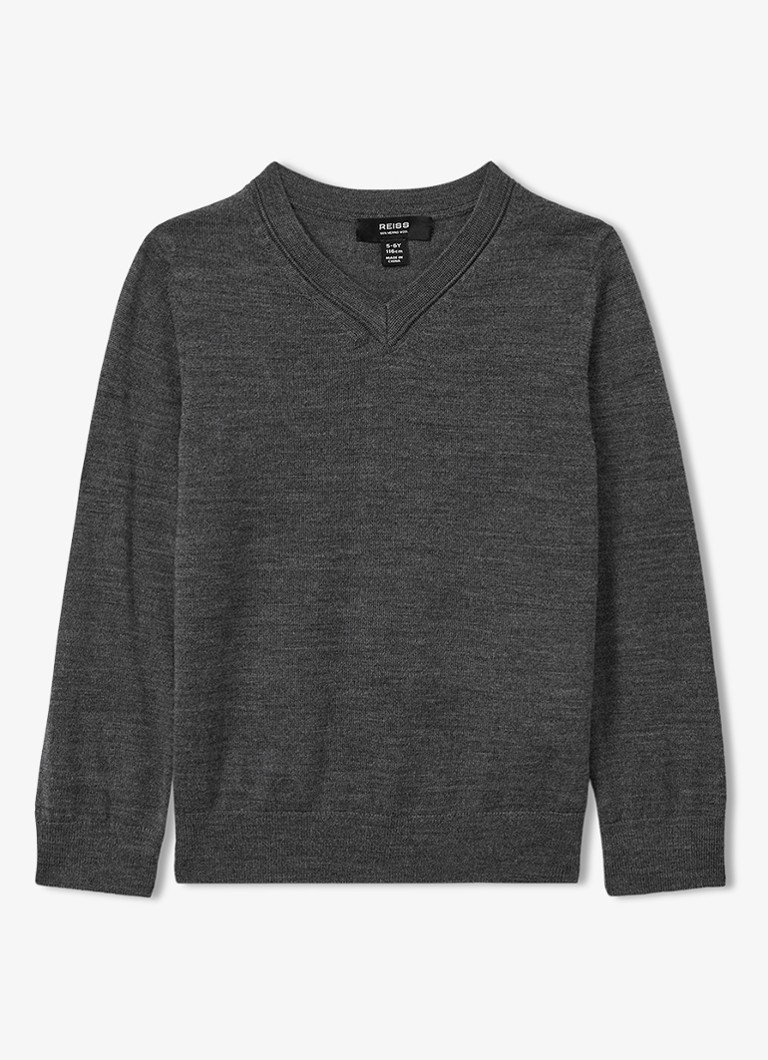 Pull en laine fine Reiss Earl à col en V