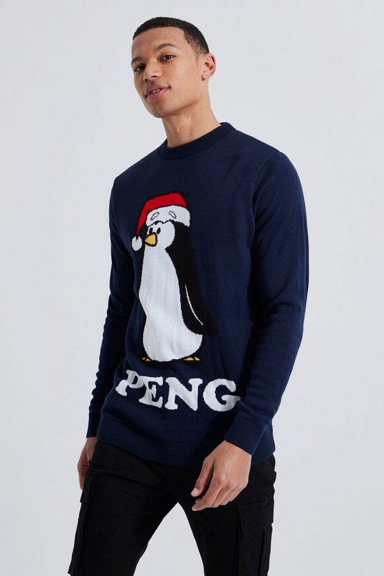 Tall Peng Novelty Weihnachtspullover
