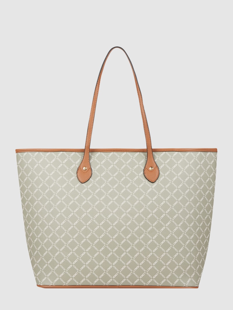Shopper mit Logo-Muster Modell 'Filiberta' in stein