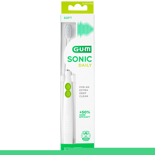 GUM SONIC DAILY Schallzahnbürste weiß  1 St  Zahnbürste