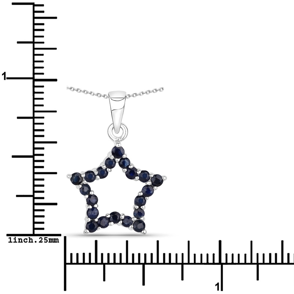Rafaela Donata Chaîne Étoilé Argent sterling Saphir en Argent Bijoux