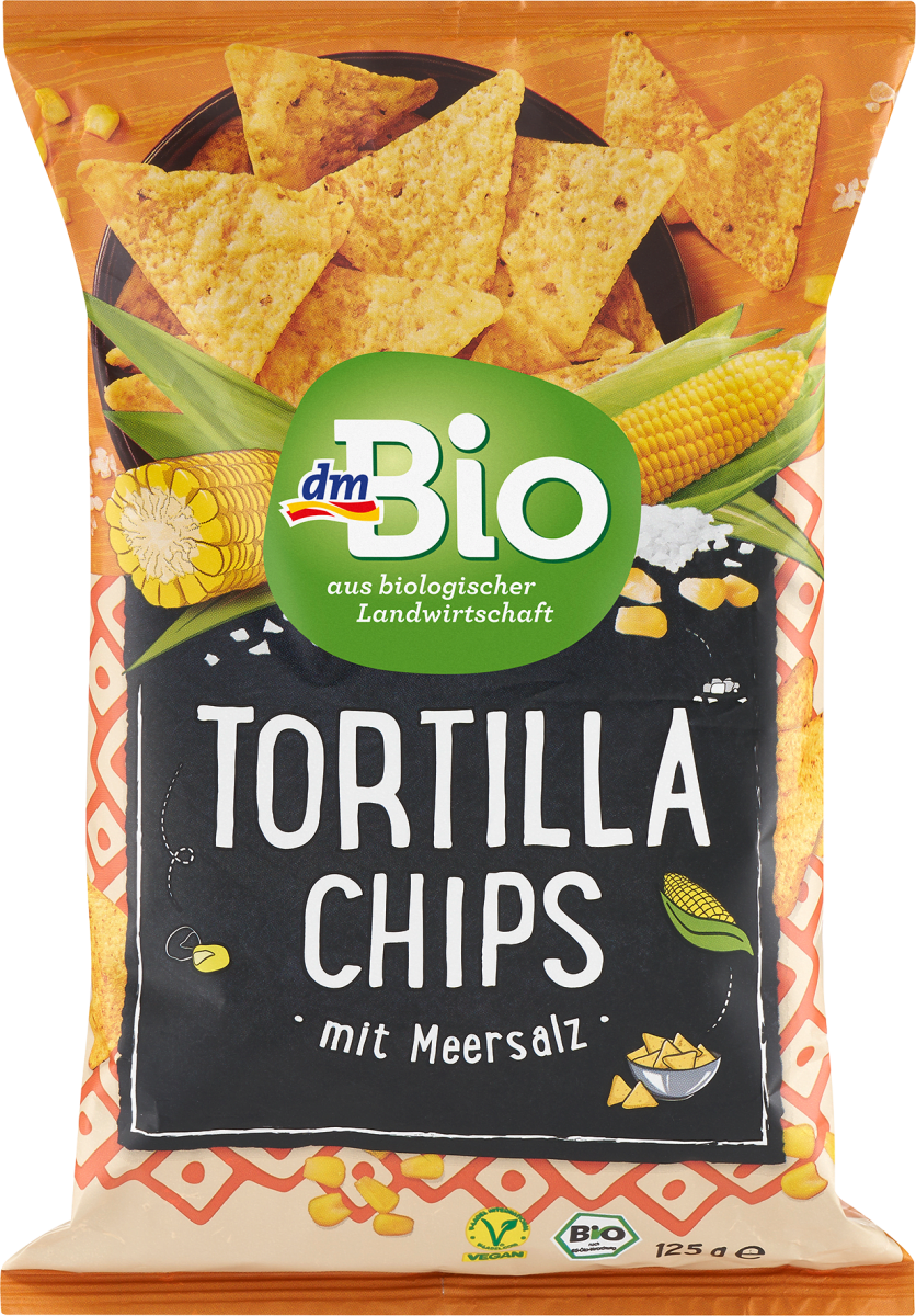 Tortilla Chips mit Meersalz, 125 g