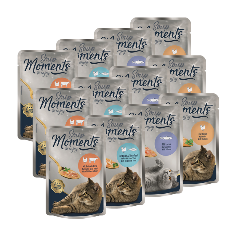 MOMENTS Nassfutter MOMENTS My Soup Mixpaket 12x40g