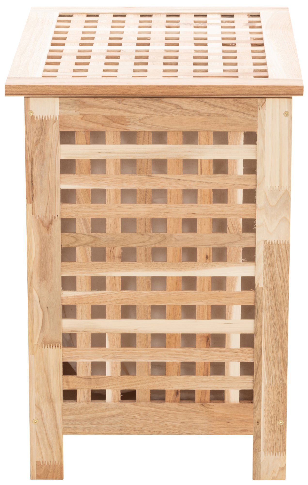 CLP Wäschebox Tarras Holz, Wäschetruhe mit einem Fach und Deckel