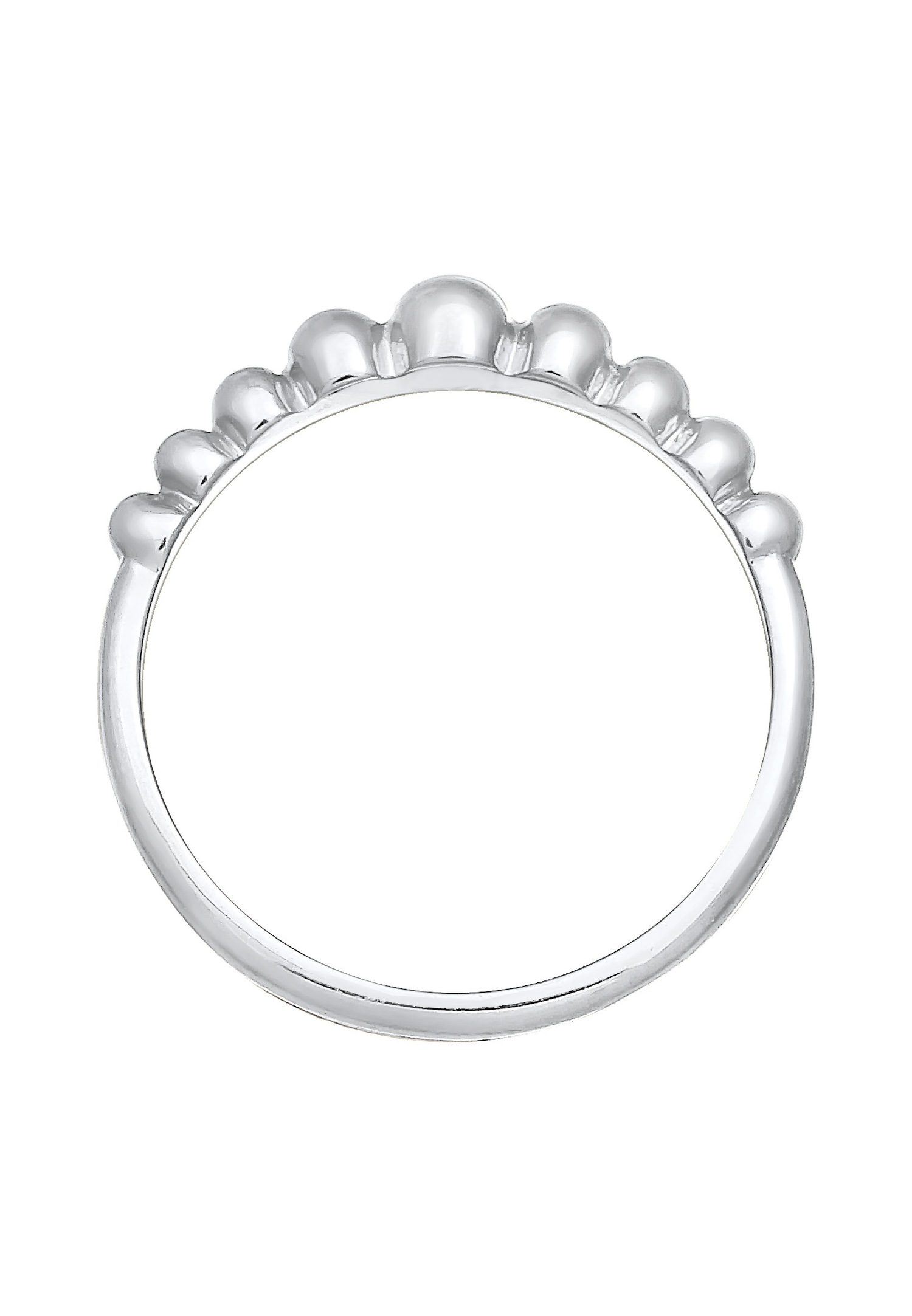 Anillo apilable Elli para mujer, bola de lunares, estilo de tendencia de bloguera, en plata de ley 925.