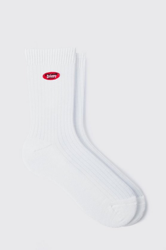 Sport-Socken mit Homme-Stickerei