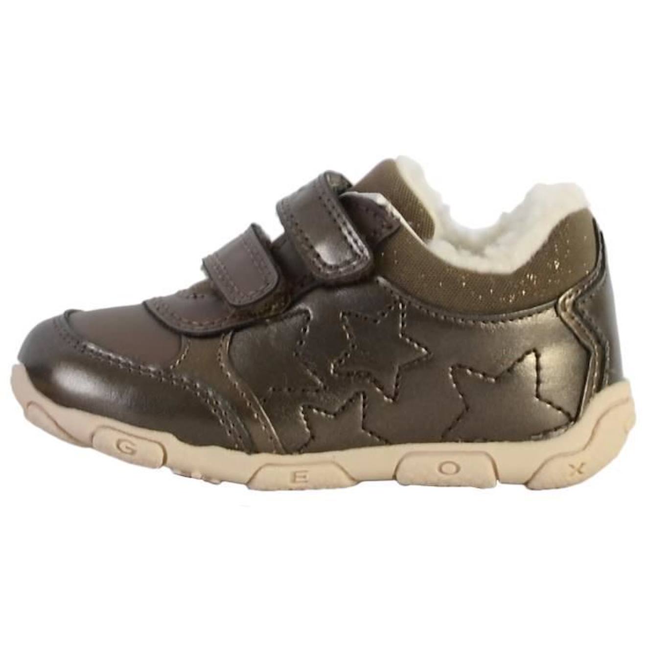 Basket Cuir Enfant Geox Balu gris