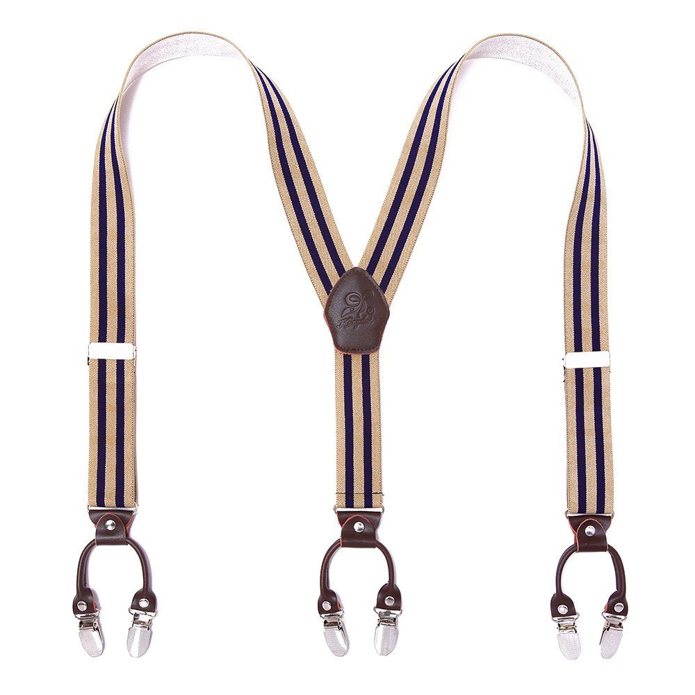 SCOBELT Hosenträger Hosenträger 6 Clips Heavy Duty Men Braces Y Zurück (Durable Elastic Verstellbare Hosenträger, Starke Metall Clips Hosenträger)