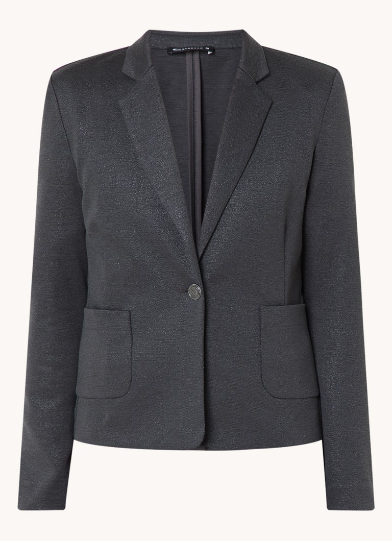 Expresso Blazer with lurex and patch pockets