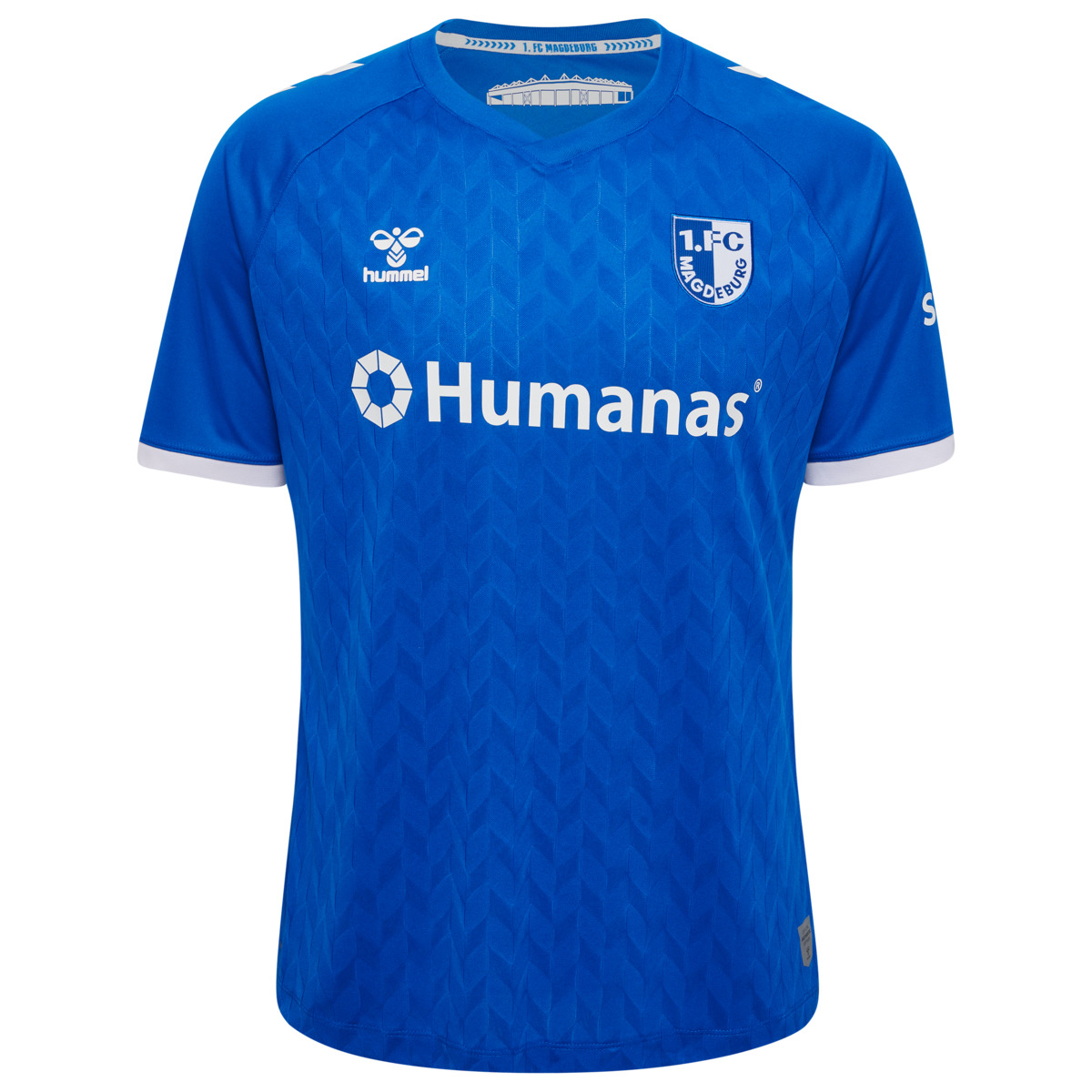 Hummel 1.FCM 23/24 Away Jersey S/S Trikot blau
