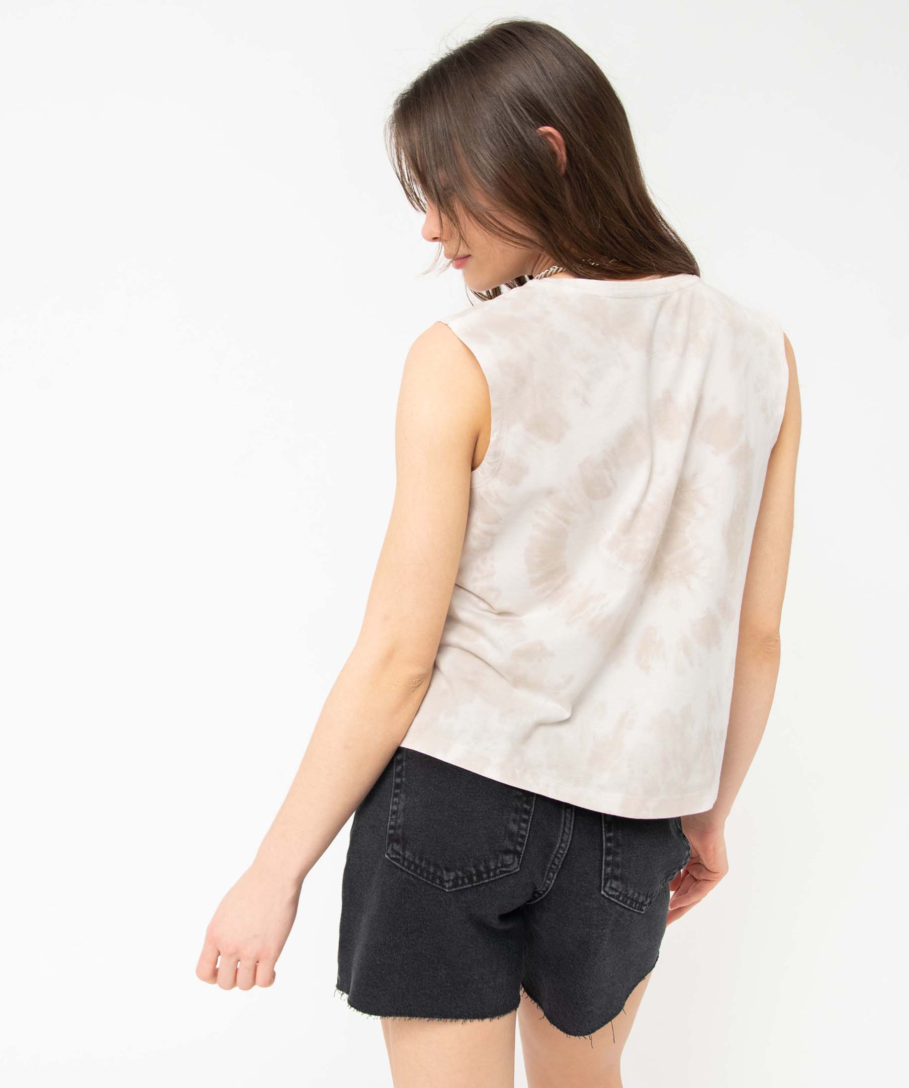 Débardeur femme à large motif - Nirvana beige | GEMO
