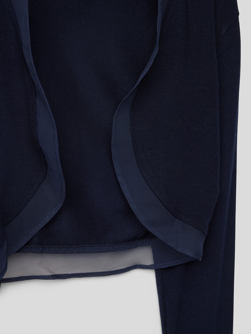 Bolero in Ripp-Optik in marineblau