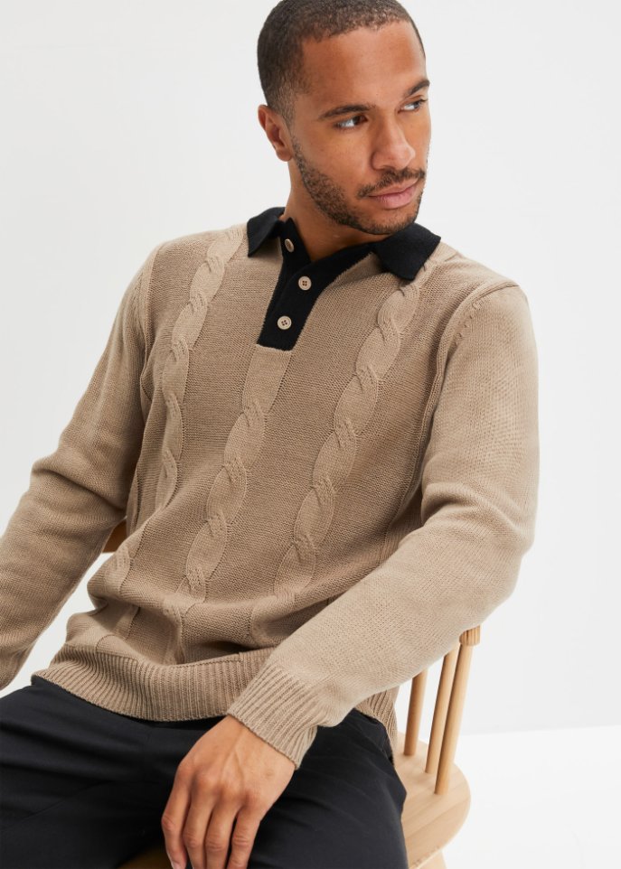 Pullover mit Polokragen
