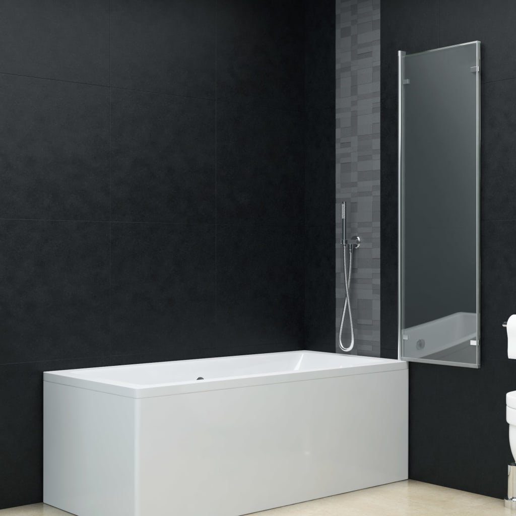 DOTMALL Badewannenfaltwand Einscheibensicherheitsglas, (3 tlg), Spritzschutzwand für Badewanne