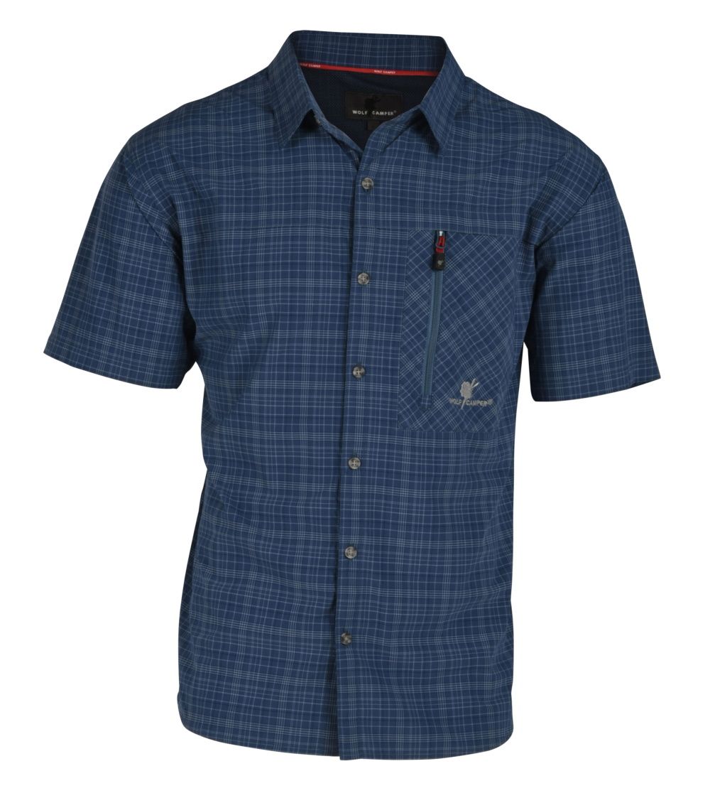 Wolf Camper Ohio Blue Herrenhemd