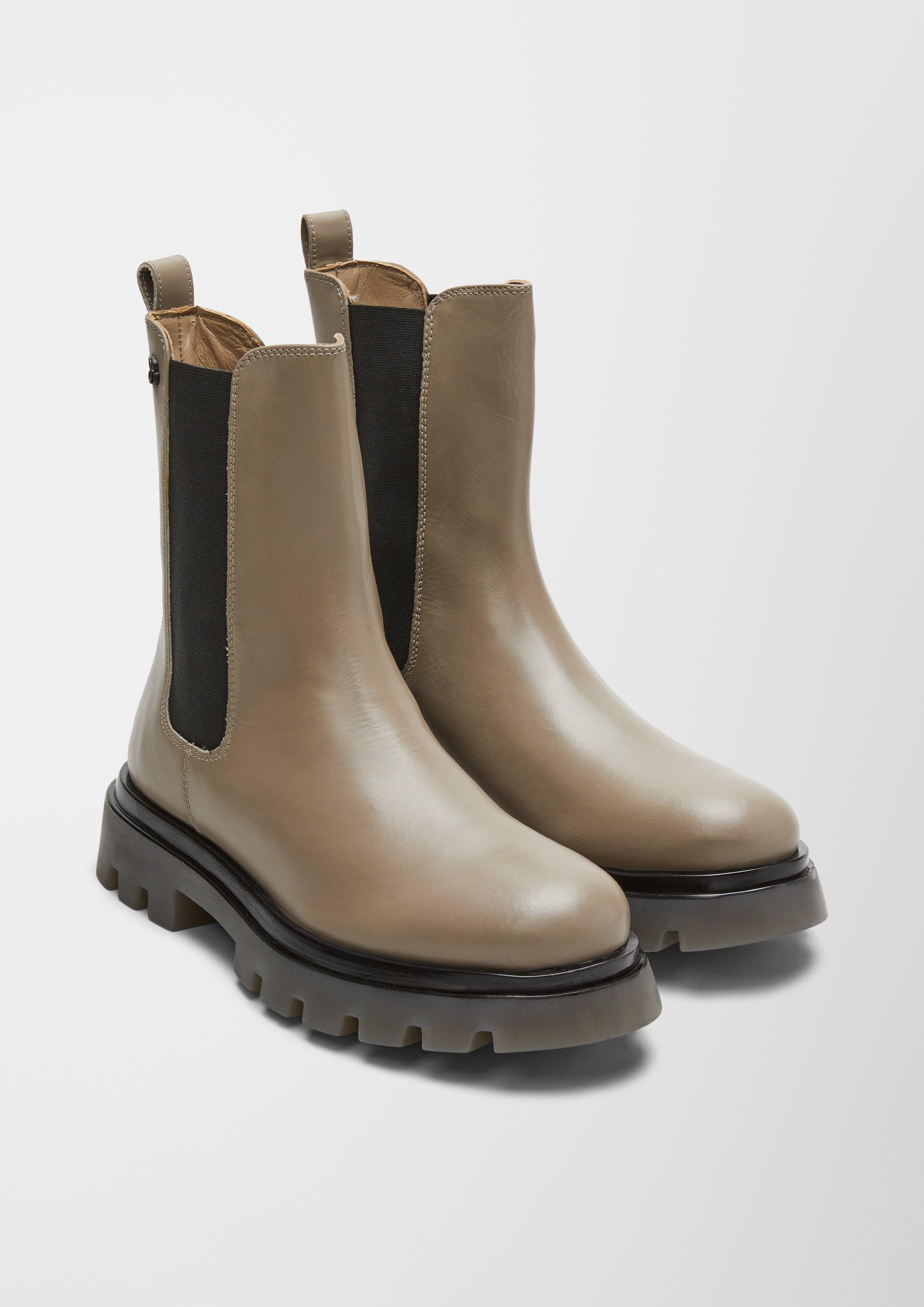 Gefütterte Lederstiefel  6006611-341