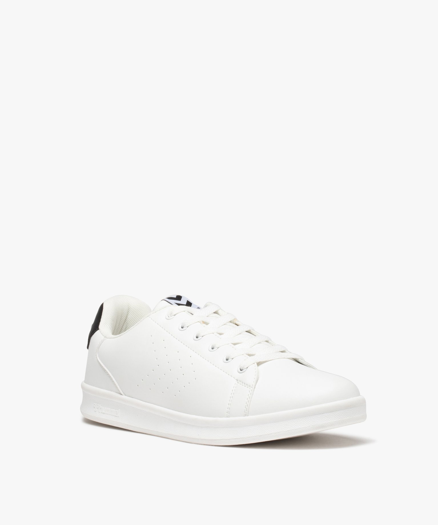 Baskets homme unies style rétro à lacets - Hummel Busan blanc | GEMO