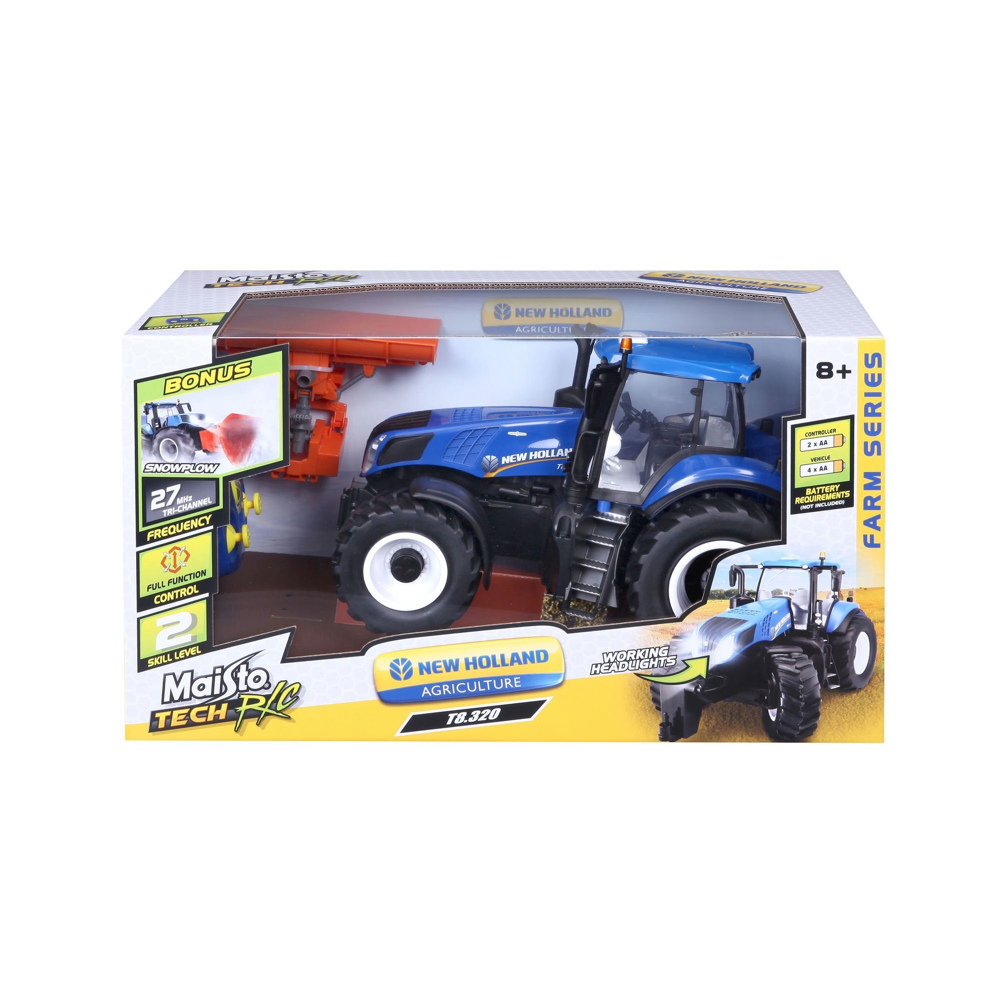 Maisto Tech RC-Traktor Maisto-Tech Farm Tractor New Holland T8.320 42cm, mit Schneeschieber, Fernsteuerung