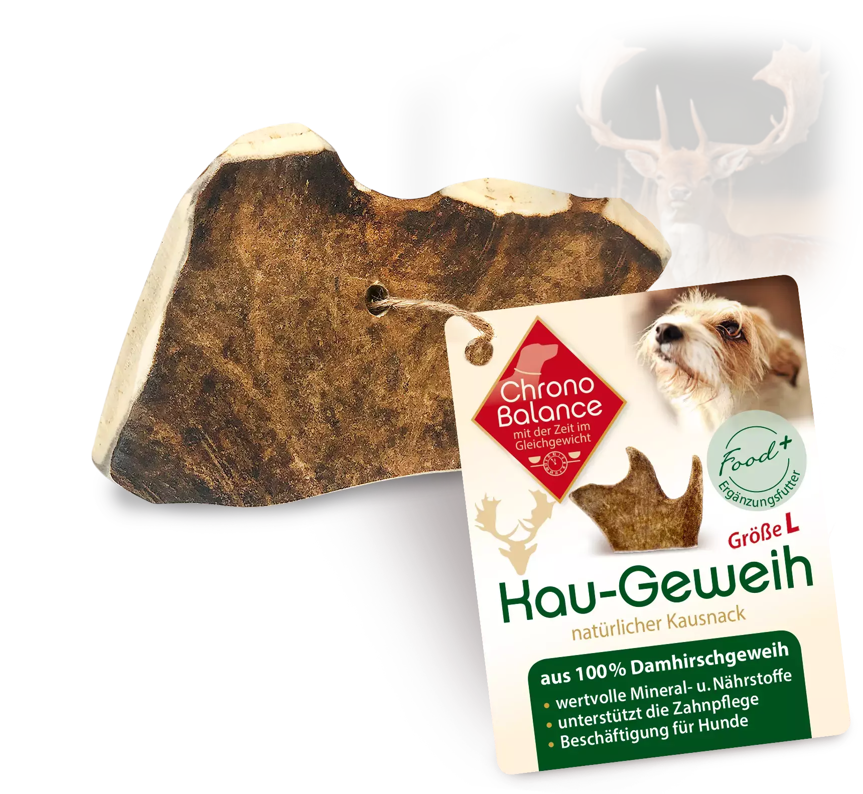 ChronoBalance Snacks ChronoBalance natürliches Damhirsch Kaugeweih 85 g