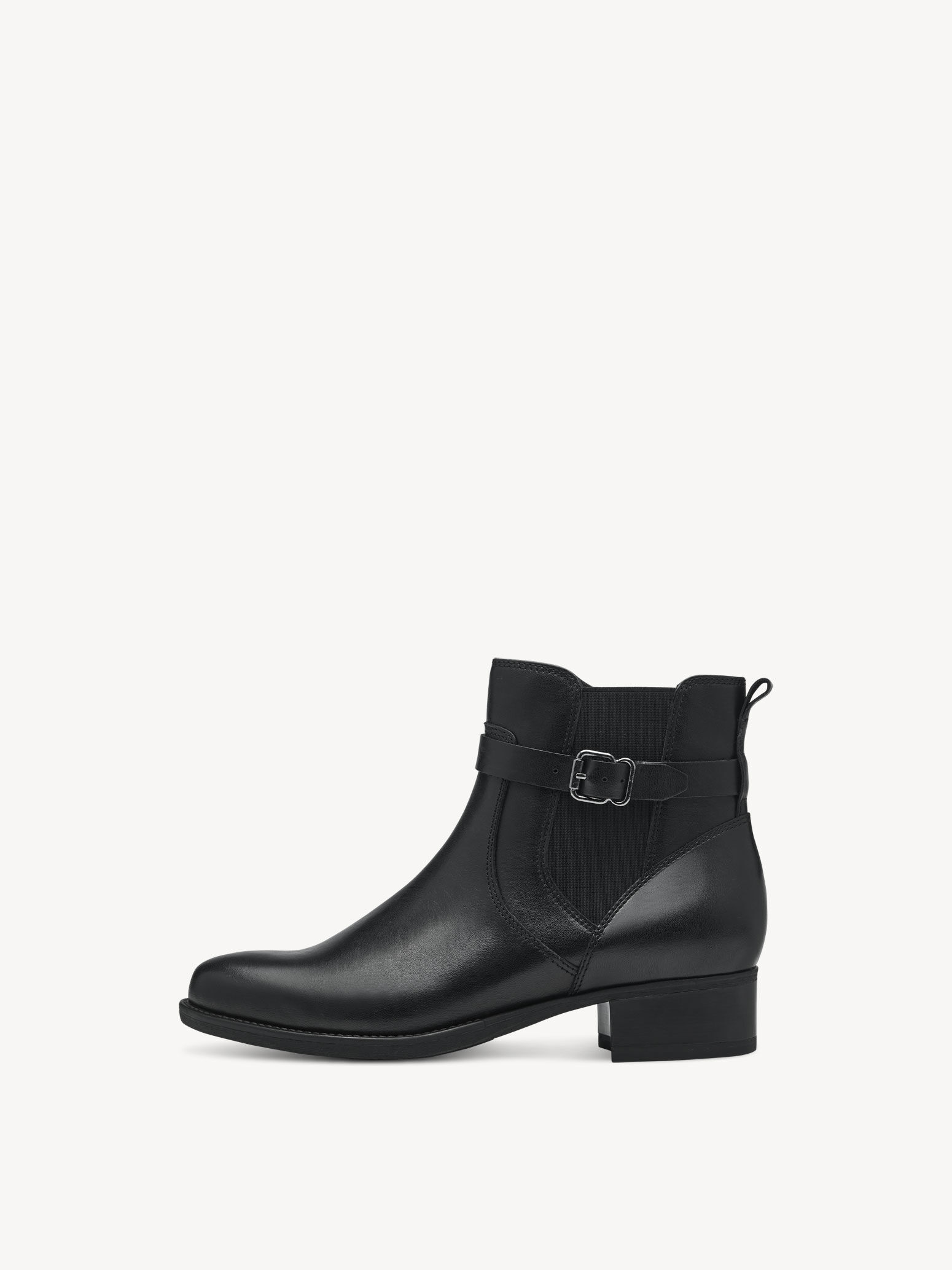 Bottine Chelsea en cuir - noir