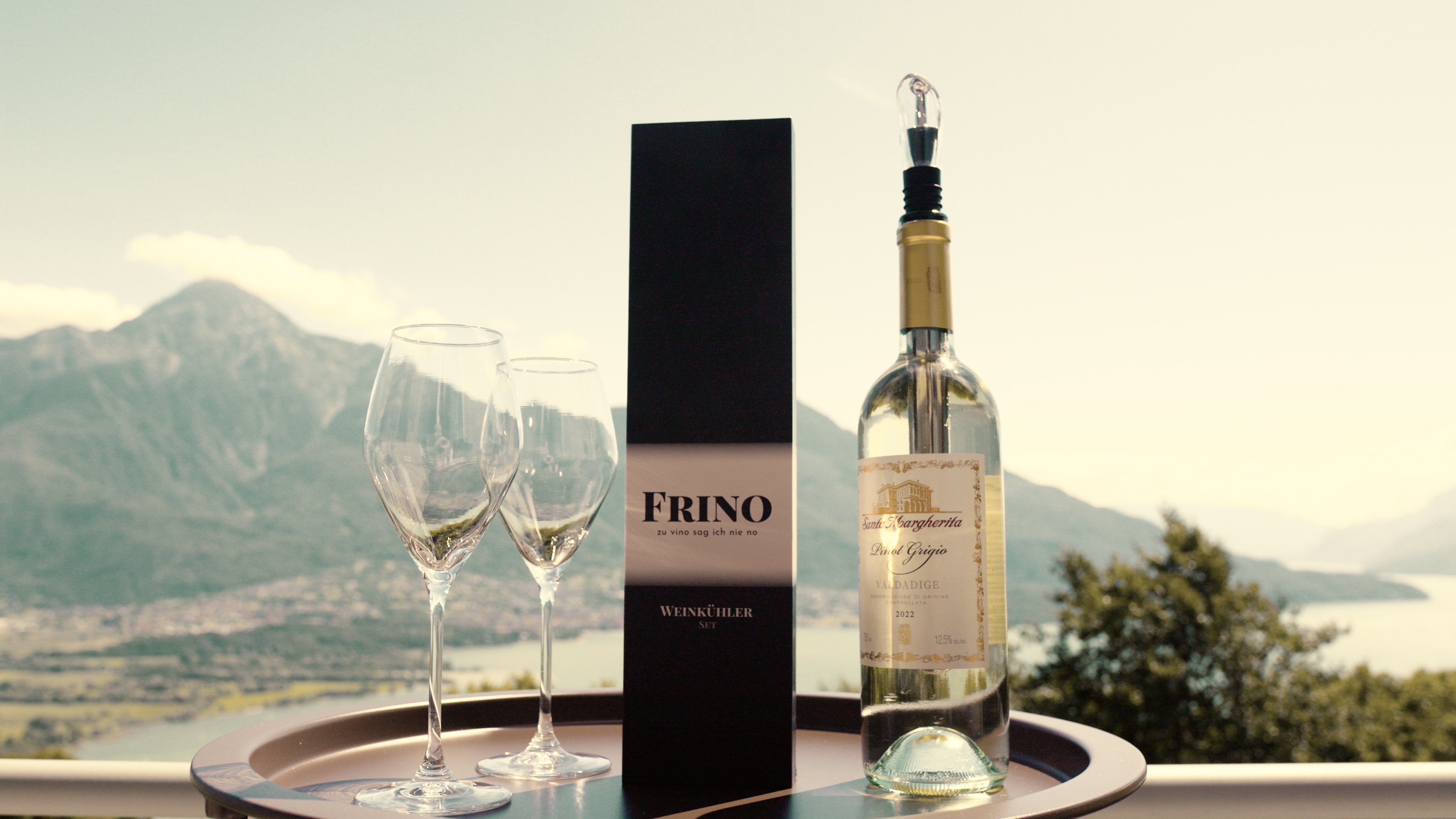 FRINO Wein- und Sektkühler FRINO™ Weinkühlstab Set [2 GRÖSSEN] Premium Weinkühler mit Ausgießer, Geschenkidee