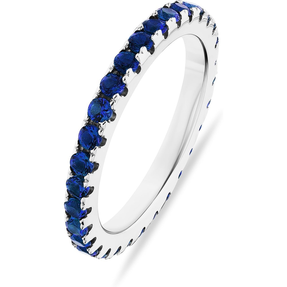 FAVS Bague pour femme 925 Argent bleu Bague