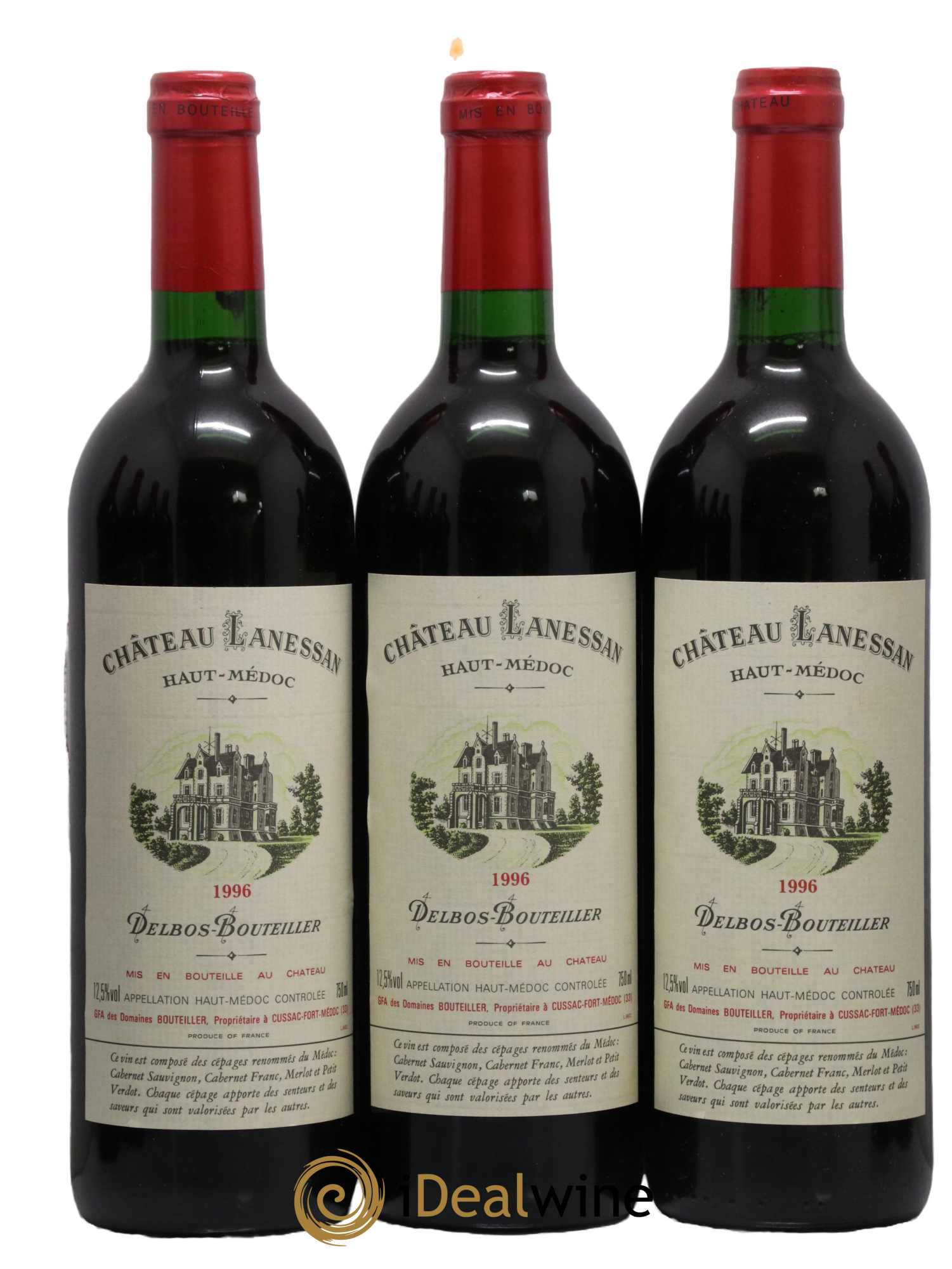 Château Lanessan Cru Bourgeois  1996 - Lot de 12 Bouteilles