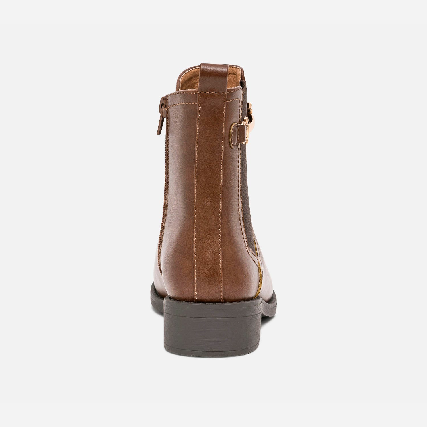 Boots marron avec mors métal doré