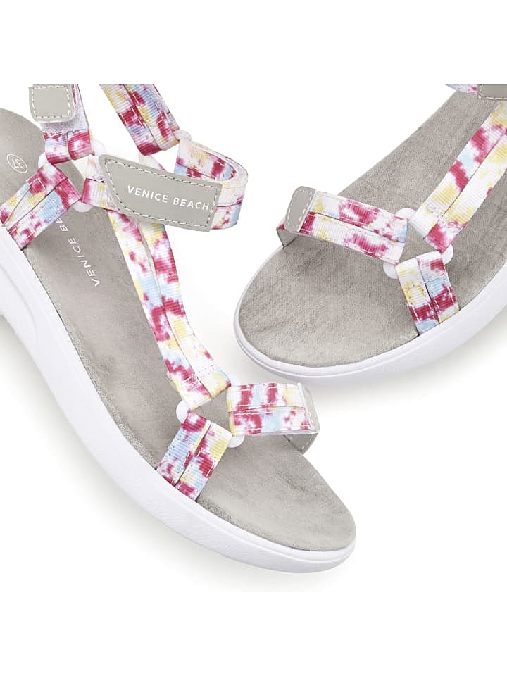 Venice Beach Sandale in hellgrau-rosé günstig kaufen 38