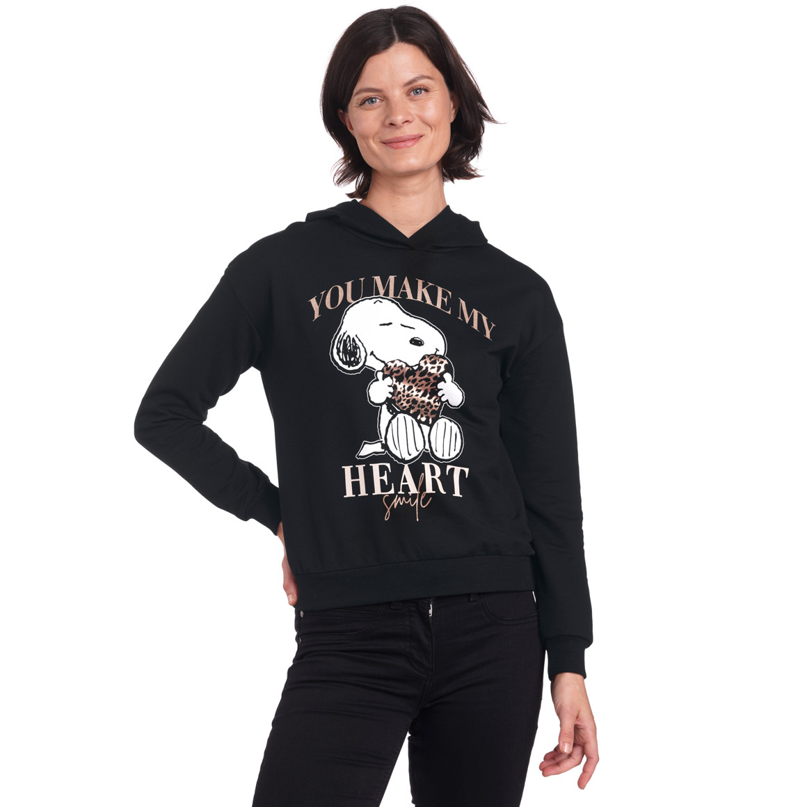 Snoopy Langarmshirt mit Kapuze