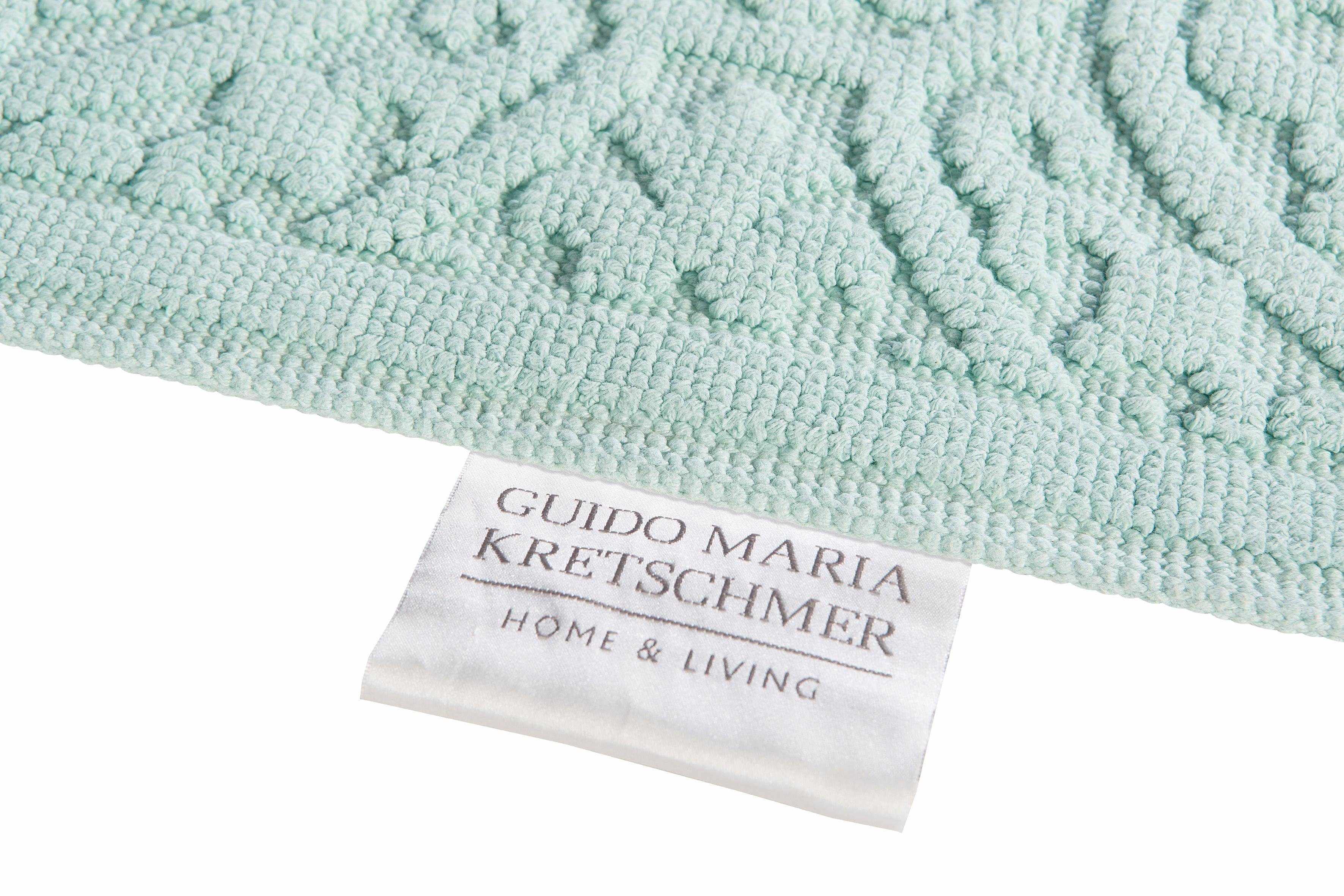 Badematte Garden Pastels Guido Maria Kretschmer Home&Living, Höhe 3 mm, rutschhemmend beschichtet, fußbodenheizungsgeeignet, schnell trocknend, strapazierfähig, Baumwolle, quadratisch, Badteppich, Hoch-Tief-Effekte, auch als 2 tlg. Set erhältlich