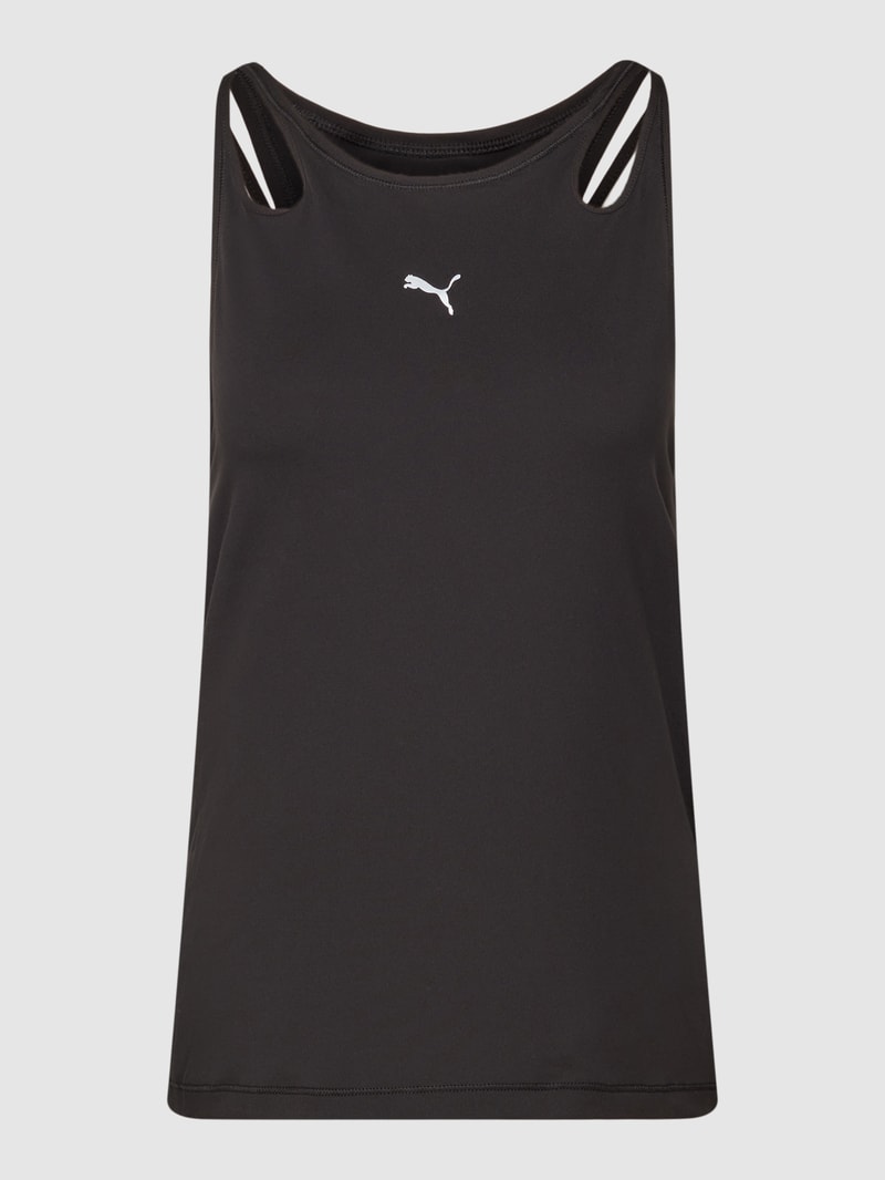 Tanktop mit Label-Detail Modell 'RUN' in schwarz