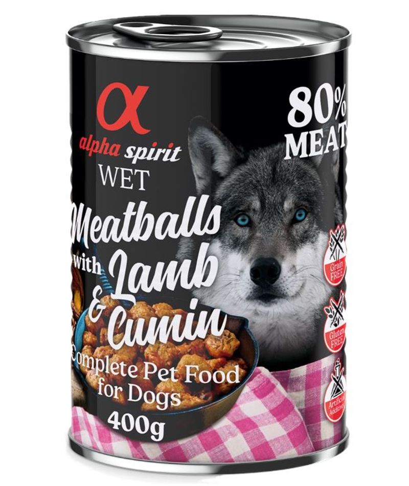 alpha spirit Dog Meatballs 6 x 400 g