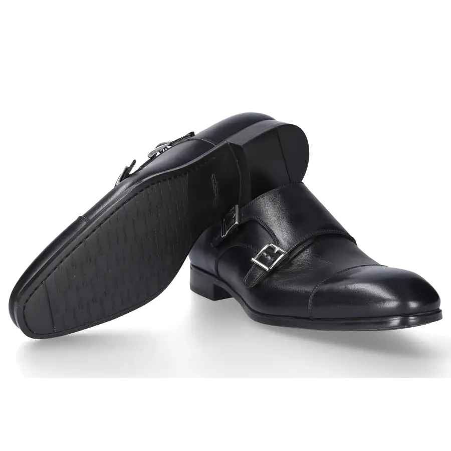 Santoni - Monk Schuhe 14549 Kalbsleder - schwarz