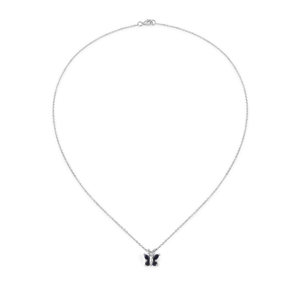 Rafaela Donata Chaîne Papillon Argent sterling Saphir en Argent Bijoux