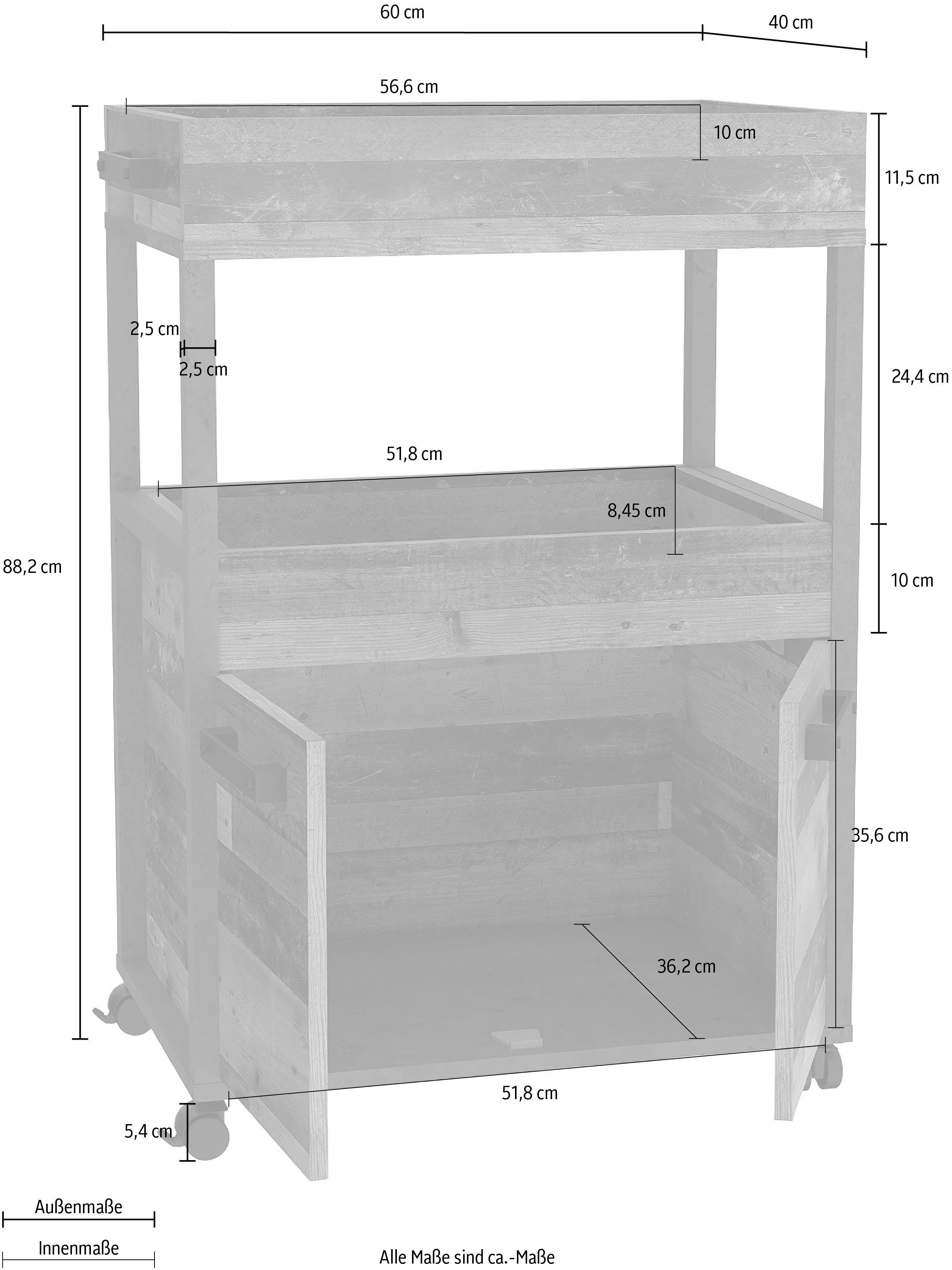 FORTE Barschrank Höhe ca. 88 cm