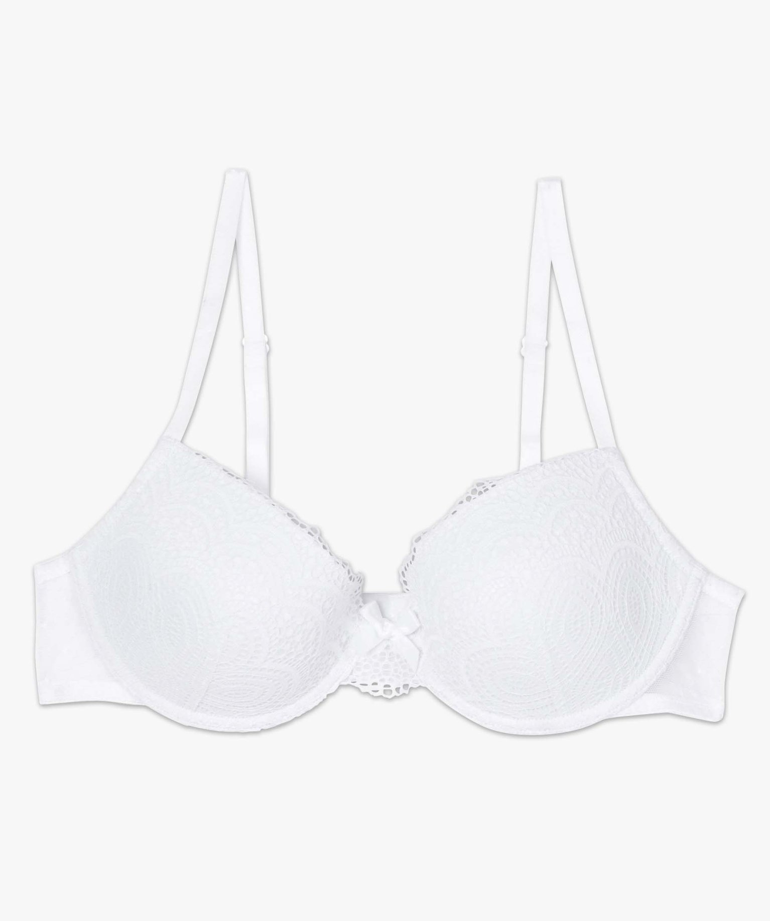 Soutien-gorge corbeille en dentelle à armatures femme blanc | GEMO