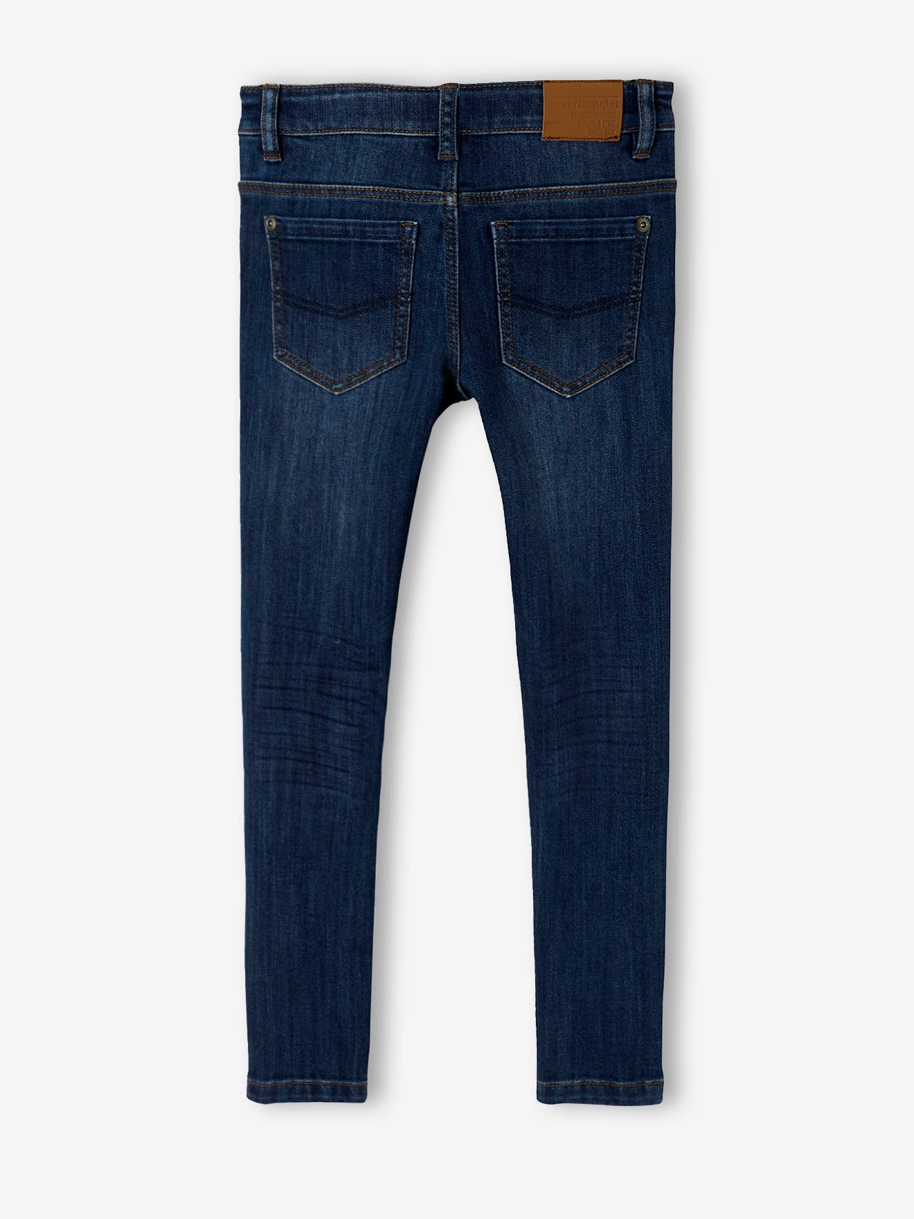 Vertbaudet Die UNVERWÜSTLICHE, robuste Jungen Jeans, Slim-Fit - dark blue