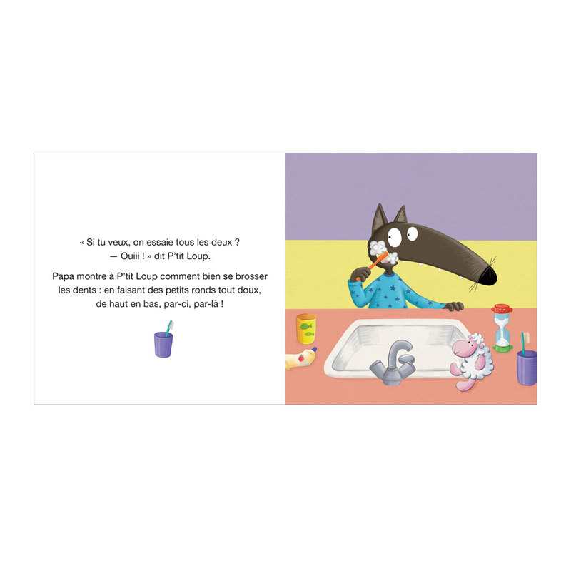 Livre P'tit loup se brosse les dents - Auzou