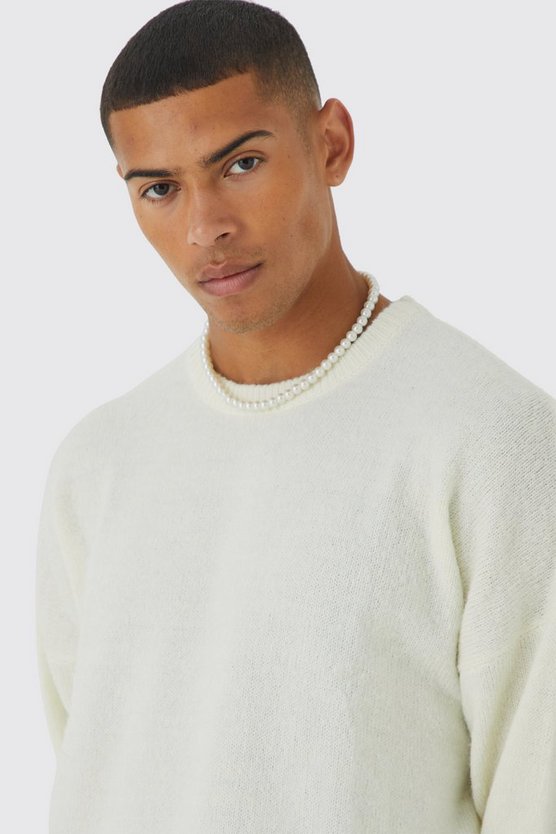 Oversize Rundhals-Pullover