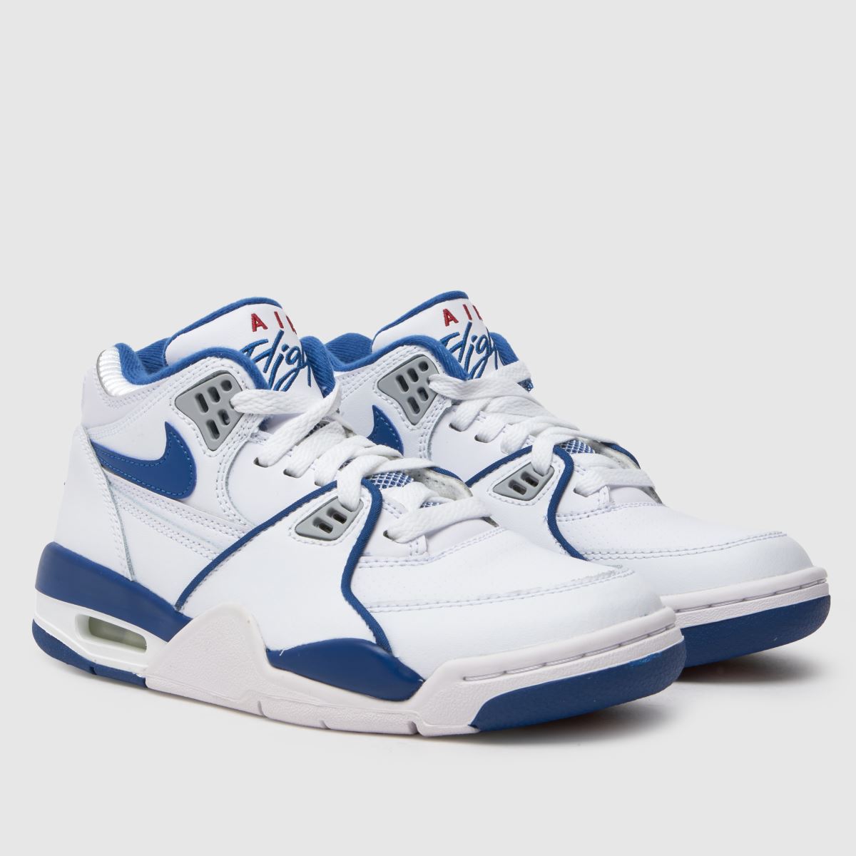 Nike vita och marinblå Air Flight 89 pojkar/ungdomsskor