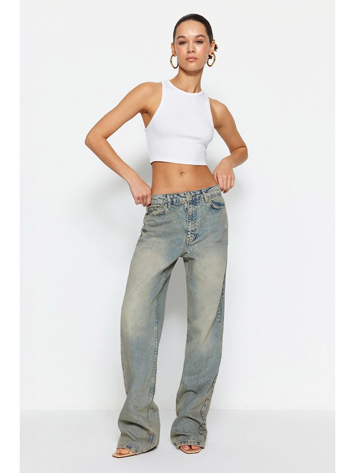 trendyol Jeans - Mom fit - in Hellblau günstig kaufen