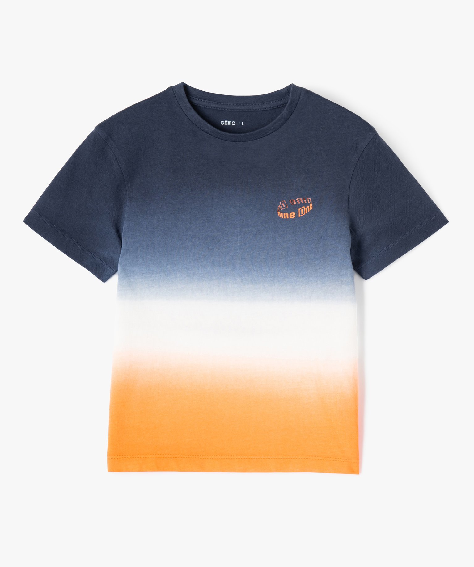 Tee-shirt à manches courtes effet tie and dye Garçon marine | GEMO