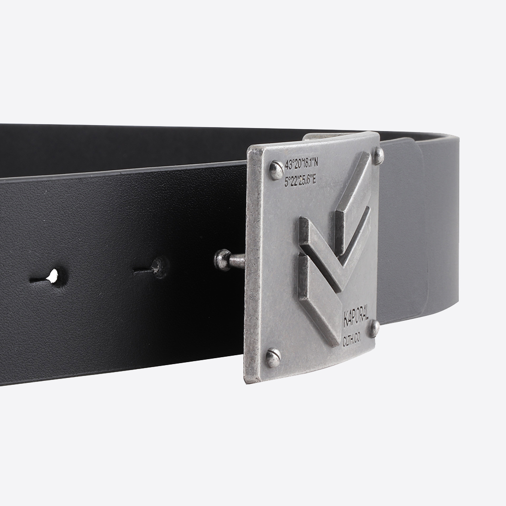 VOLD   Ceinture en cuir noir Homme