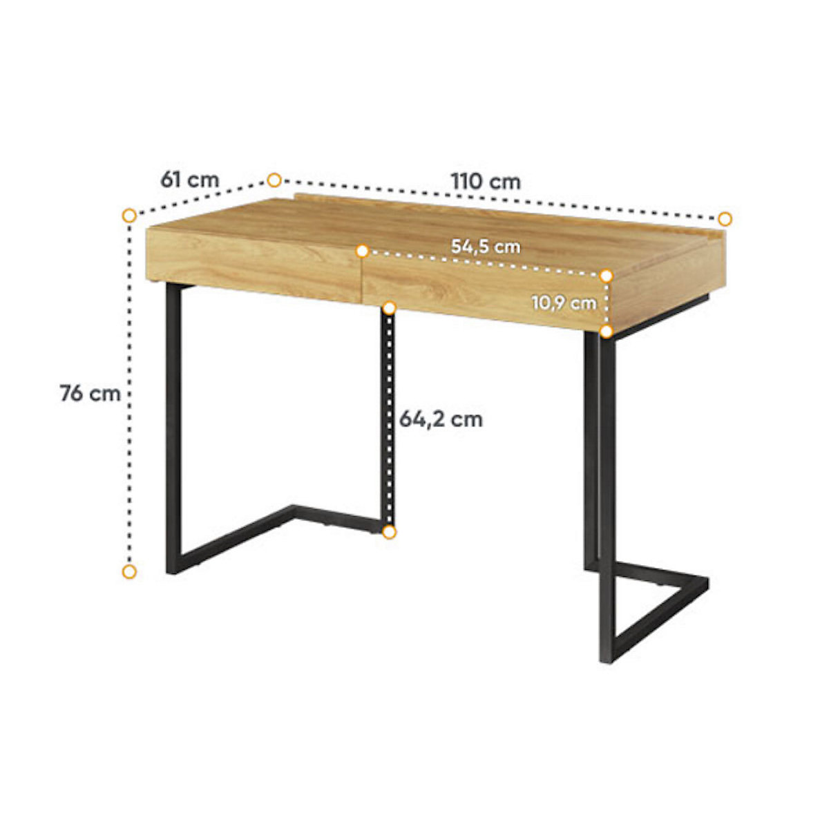 Schreibtisch Kinderschreibtisch Teen Flex 110x61x76cm