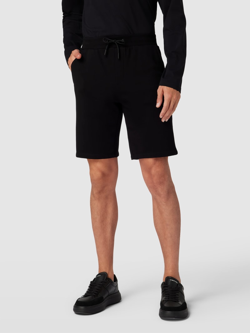 Bermudas mit elastischem Bund in schwarz