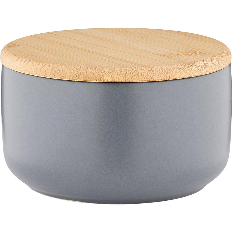 Cuisine Keramikkbolle ø 12 cm m/bambuslokk grå