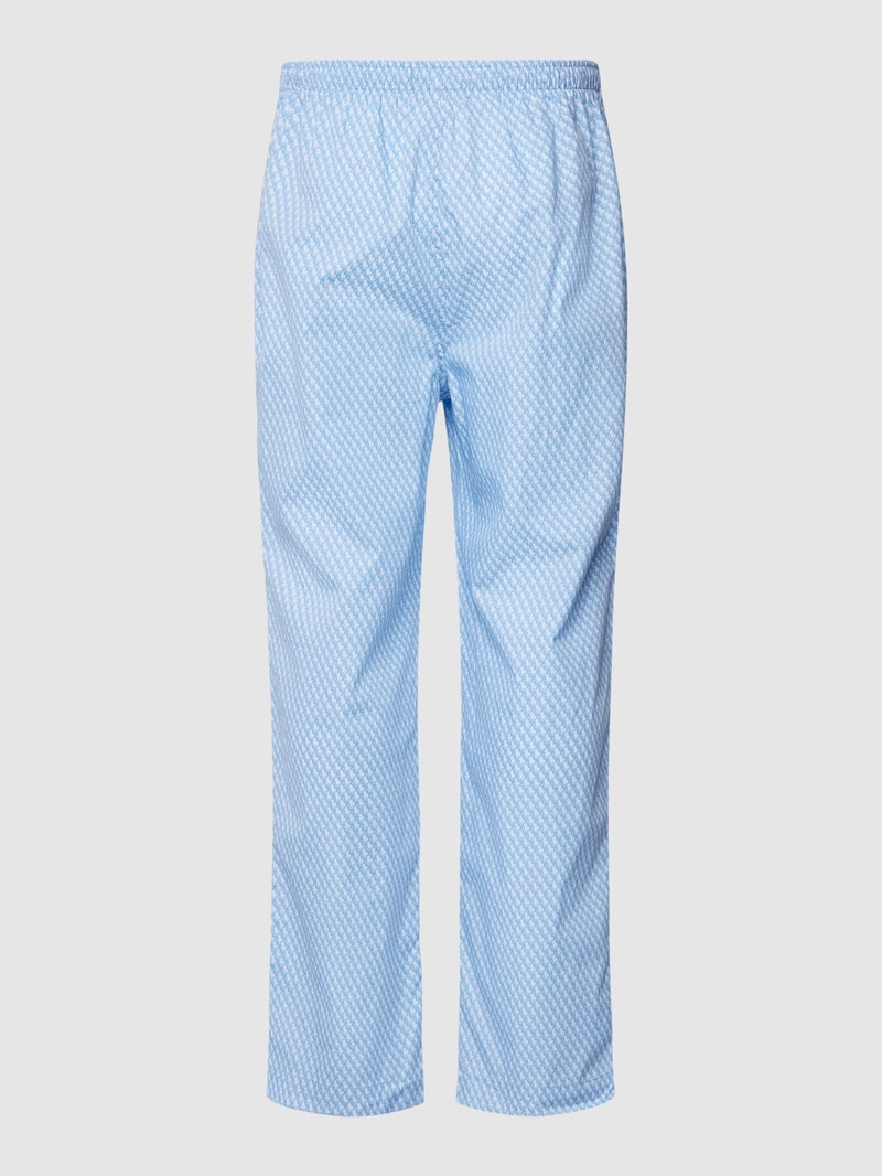 Pyjama-Hose mit Streifenmuster in hellblau