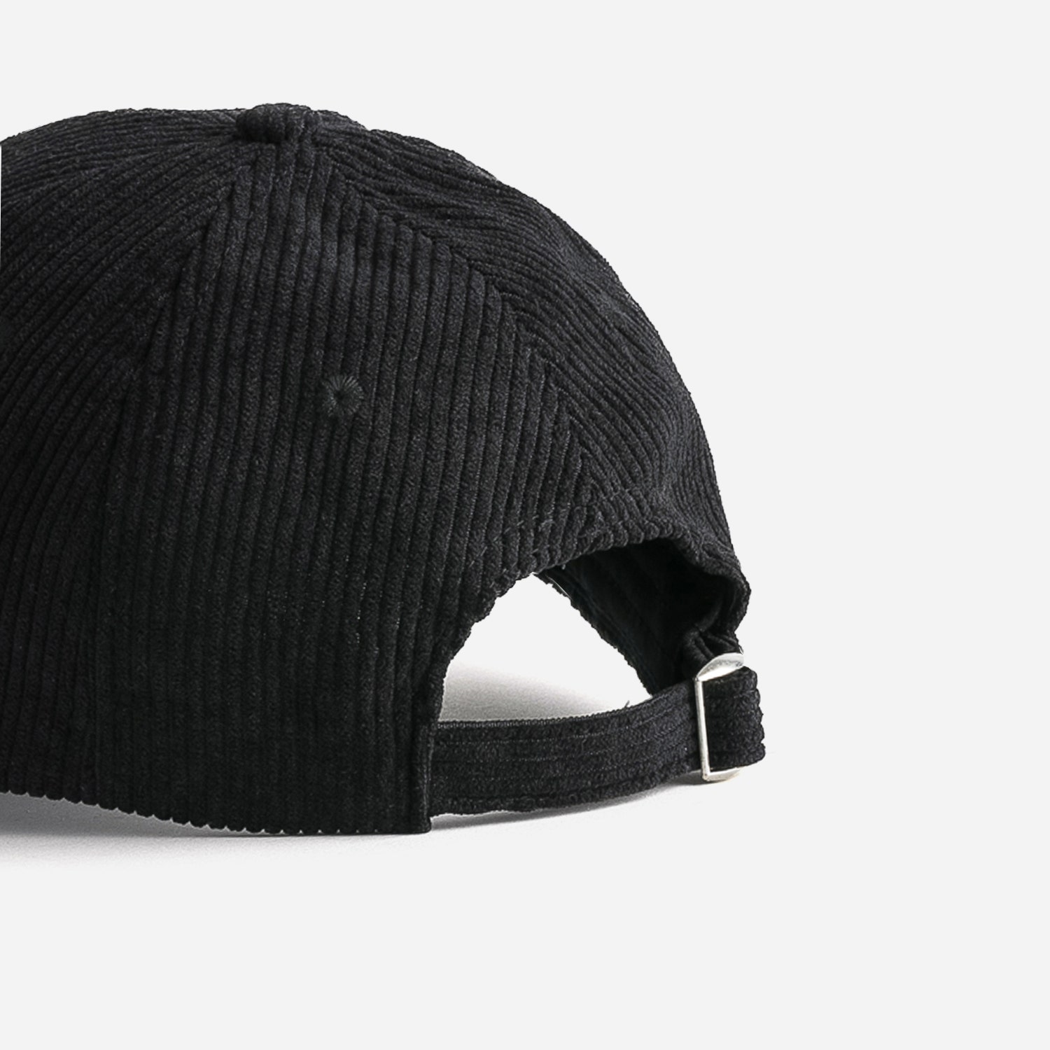Casquette TEXTO noire en velours côtelé